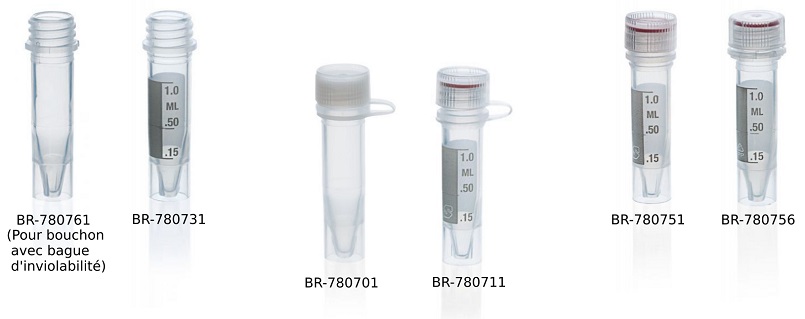 Microtubes à vis 1.5 ml Brand